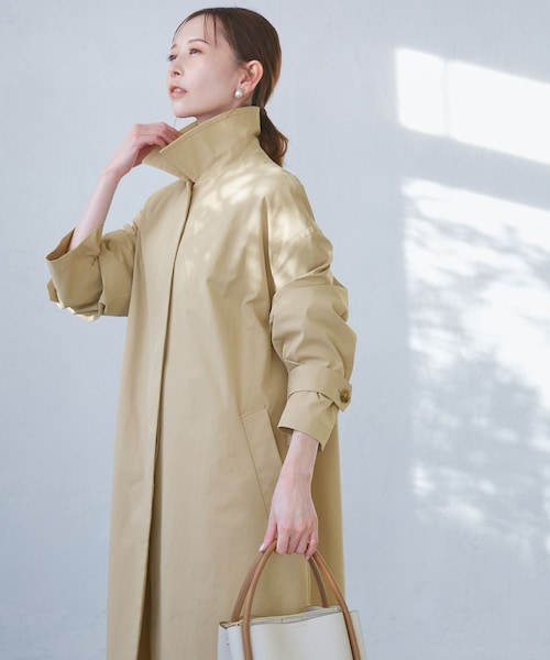 ROPE' PICNIC（ロペピクニック）の「【撥水・花粉ガード】ステンカラーコート/スプリングコート（ステンカラーコート・レディース・ベージュ/ベージュ系/ネイビー・36/38）」の21枚目の写真