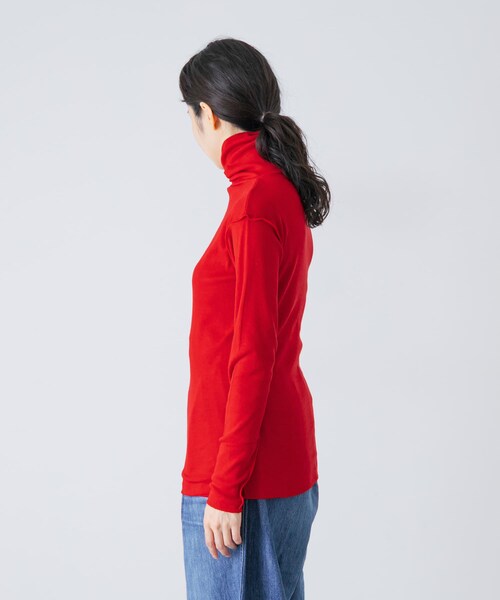 かぐれ（カグレ）の「MEYAME　SOFT RIB TURTLENECK（ニット/セーター・レディース・CREAM/BLACK/RED・Free）」の22枚目の写真