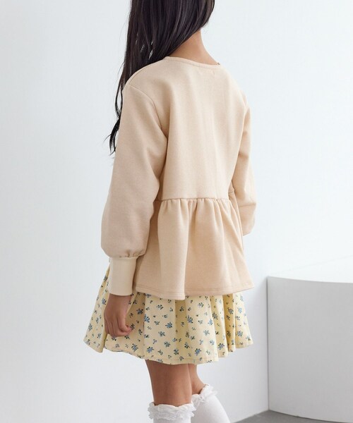 ROPE' PICNIC(ロペピクニック)の「【KIDS/キッズ】ラメ裏毛ペプラムジップカーディガン(カーディガン/ボレロ・キッズ・ブラック/ベージュ/ピンク・L/M/S)」の20枚目の写真