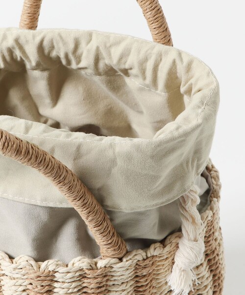 URBAN RESEARCH DOORS（アーバンリサーチドアーズ）の「巾着カゴバッグ（ハンドバッグ・レディース・BLACK/GRAGE・one）」の15枚目の写真