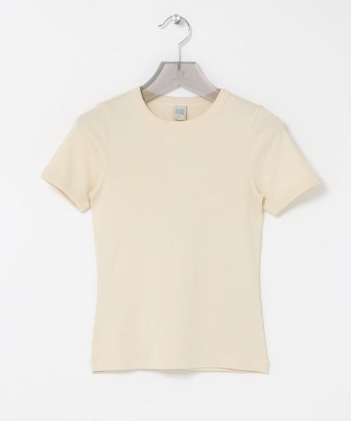 URBAN RESEARCH(アーバンリサーチ)の「FLORE FLORE CAR T-SHIRTS(Tシャツ/カットソー・レディース・WHITE/BLACK/OFF WHITE/EVERGREEN/STRAW/MULBERRY・S)」の3枚目の写真