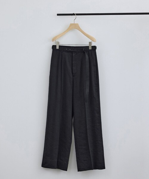 ADAM ET ROPE'(アダムエロペ)の「NALYAビスコース・麻ツイルイージースラックス / セットアップ対応(その他パンツ・レディース・ブラック/キナリ/ネイビー系・M/S)」の3枚目の写真
