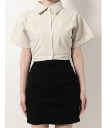EMODA | サイドオープンクロップドシャツ(シャツ/ブラウス)