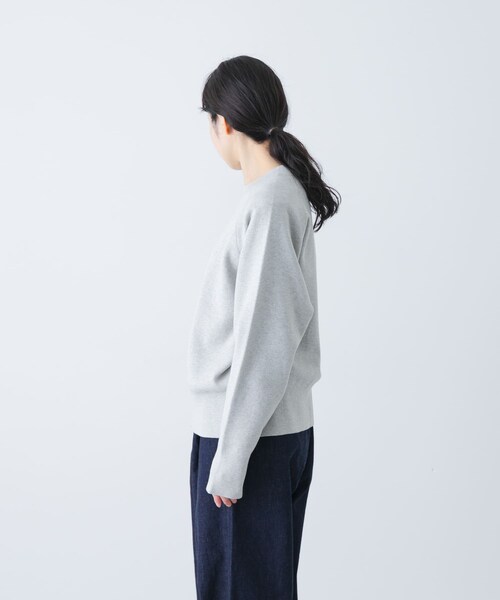 かぐれ（カグレ）の「コットンスウェットニット（ニット/セーター・レディース・LIGHT GRAY/DARK NAVY・Free）」の16枚目の写真