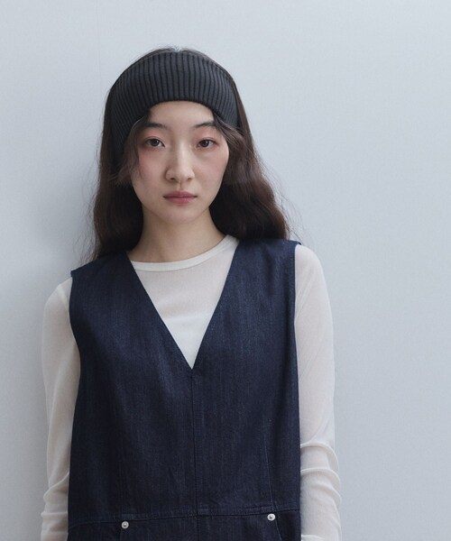 ADAM ET ROPE'（アダムエロペ）の「【WEB限定】ボリュームニットターバン（ヘアバンド・レディース・ブラック/チャコール/カーキ系/パープル・F）」の2枚目の写真