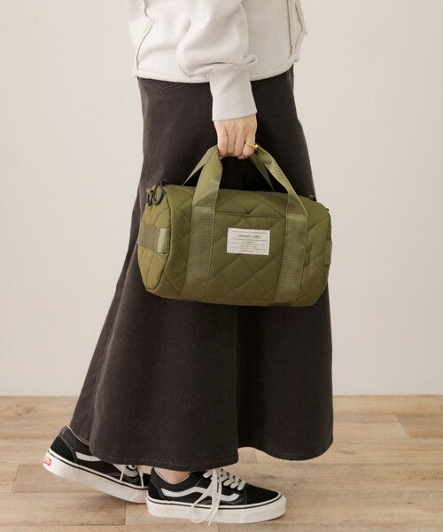 URBAN RESEARCH Sonny Label（アーバンリサーチサニーレーベル）の「キルティングミニボストンバッグ（ボストンバッグ・レディース・カーキ/ブラック・one）」の2枚目の写真