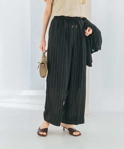 URBAN RESEARCH ROSSO（アーバンリサーチロッソ）の「シアーパンツ（その他パンツ・レディース・bk×white/beige・FREE）」の3枚目の写真