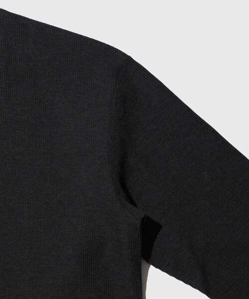 ADAM ET ROPE'(アダムエロペ)の「【blurhmsROOTSTOCK】Rough&Smooth Thermal Over NeckL/S(Tシャツ/カットソー・メンズ・ブラック/チャコール/ホワイト・2/3)」の9枚目の写真