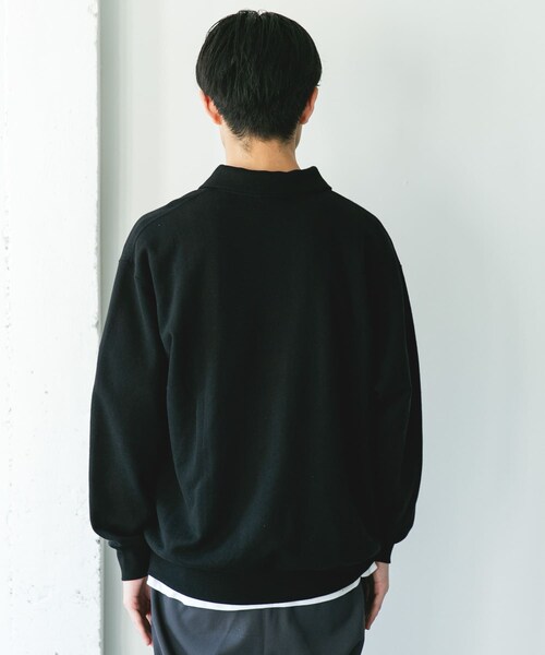 URBAN RESEARCH DOORS(アーバンリサーチドアーズ)の「TOMPKINS裏毛 スキッパースウェット(スウェット・メンズ・GREIGE/BLACK/NAVY・M/L)」の5枚目の写真
