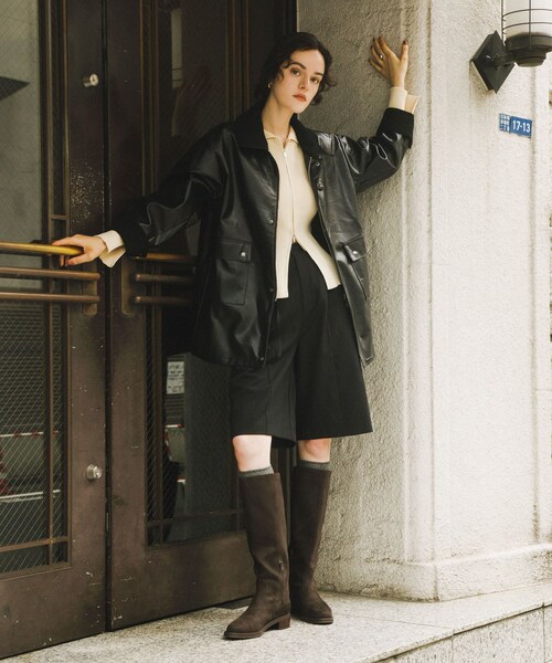 SENSE OF PLACE by URBAN RESEARCH（センスオブプレイスバイアーバンリサーチ）の「FLハンティングジャケット（テーラードジャケット・レディース・BLACK/BEIGE/BROWN・one）」の5枚目の写真