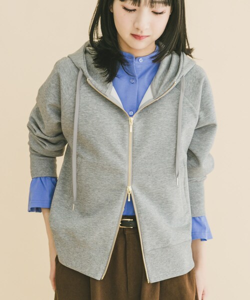 ITEMS URBANRESEARCH（アイテムズ アーバンリサーチ）の「ダンボールジップパーカー（パーカー・レディース・BLK/BRN/GRY・FREE）」の12枚目の写真