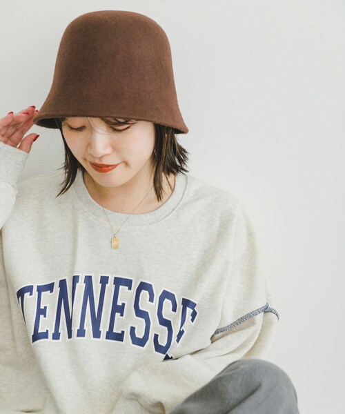 ITEMS URBANRESEARCH(アイテムズ アーバンリサーチ)の「ウールベルハット(ハット・レディース・BLK/BRN・-)」の7枚目の写真
