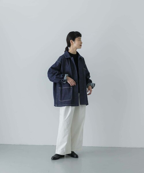 かぐれ（カグレ）の「『ユニセックス』デニムカバーオール（カバーオール・レディース・OFF/INDIGO・1/2）」の20枚目の写真