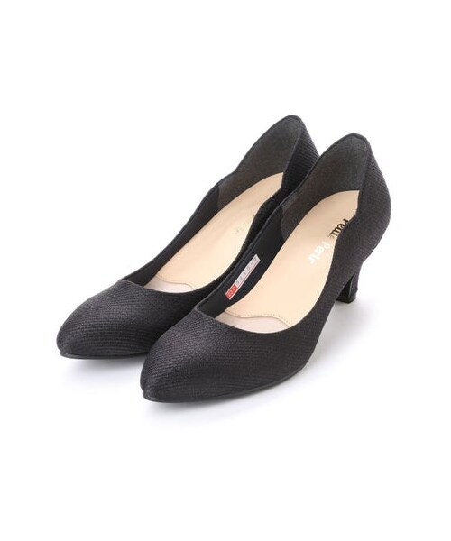 Petite Perlr(プチペルル)の「プチペルル Petite Perlr デザインカットプレーンパンプス (パンプス・レディース・BL/BLK/GYK・22.5cm/23cm/23.5cm/24cm/24.5cm/22cm)」の4枚目の写真
