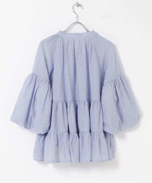 THE GOODLAND MARKET（ザグッドランドマーケット）の「FANAKA　ギャザーフリルブラウス（シャツ/ブラウス・レディース・BLUE/NAVY・Free）」の13枚目の写真