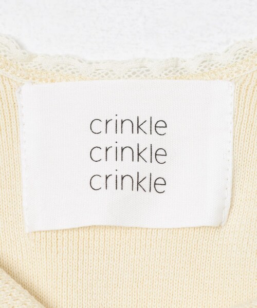 URBAN RESEARCH(アーバンリサーチ)の「crinkle crinkle crinkle FLOWER JACQUARD KNIT CAMI(キャミソール・レディース・IVORY/BLACK・Free)」の7枚目の写真