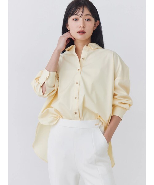 TONAL(トーナル)の「オーバーシャツ(シャツ/ブラウス・レディース・オフホワイト/ブラック/ピンク/ブルー/アイスブルー/ブラウン/グレー/ベージュ/イエロー・M)」の8枚目の写真
