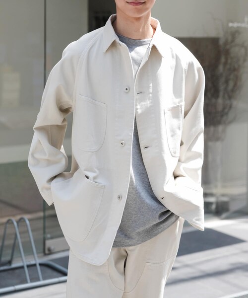 URBAN RESEARCH DOORS（アーバンリサーチドアーズ）の「FORK&SPOON　ガーメントダイツイルカバーオール（カバーオール・メンズ・CHARCOAL/IVORY・4/5）」の8枚目の写真