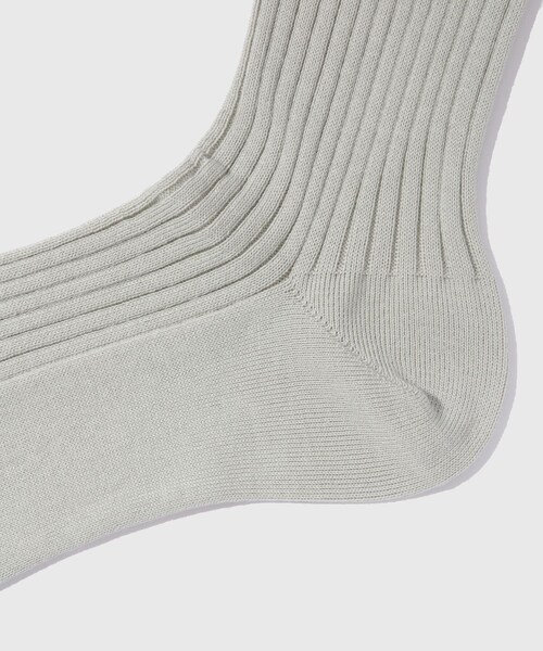 ADAM ET ROPE'（アダムエロペ）の「【AURALEE/オーラリー】GIZA HIGH GAUGE SOCKS（ソックス/靴下・メンズ・ブラック/ホワイト/グリーン・F）」の9枚目の写真