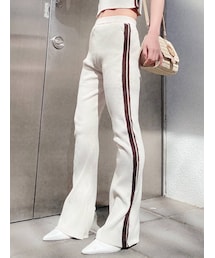 GYDA | 【SETUP着用可】サイドラインフレアニット パンツ(その他パンツ)