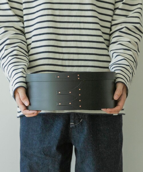 URBAN RESEARCH DOORS(アーバンリサーチドアーズ)の「『WEB限定』AXCIS シェーカーオーバルボックス M ブラック(インテリア雑貨・メンズ・ブラック・M)」の6枚目の写真