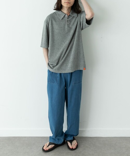 URBAN RESEARCH Sonny Label（アーバンリサーチサニーレーベル）の「配色パイルポロシャツ（ポロシャツ・メンズ・グレー/グリーン/ネイビー・M/L）」の8枚目の写真