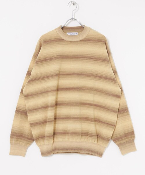 URBAN RESEARCH(アーバンリサーチ)の「マルチボーダークルーネックニット(ニット/セーター・メンズ・GRAY/YELLOW・M/L)」の13枚目の写真