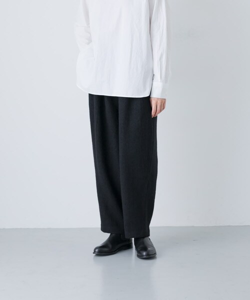 かぐれ（カグレ）の「ウールテーパードパンツ（その他パンツ・レディース・BLACK/CHARCOAL・Free）」の8枚目の写真