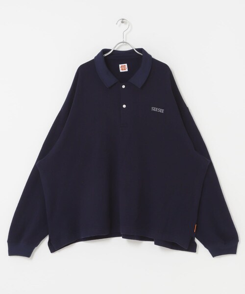 URBAN RESEARCH（アーバンリサーチ）の「SEE SEE　LS POLO (KNIT SEW)（ニット/セーター・メンズ・BLACK/NAVY・M/L/XL/XXL）」の13枚目の写真