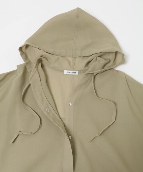 URBAN RESEARCH DOORS(アーバンリサーチドアーズ)の「FORK&SPOON シアーフーディーシャツ(シャツ/ブラウス・レディース・BLACK/BEIGE・1)」の7枚目の写真