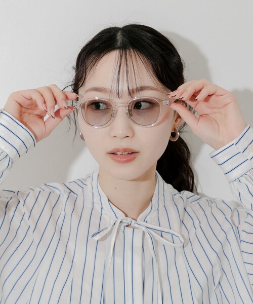 SMELLY（スメリー）の「ボスリントンサングラス（メガネ・レディース・M.BLK/BLK/PPL/CLR/Y.CLR/BLK・-）」の5枚目の写真