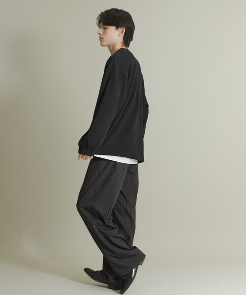 SENSE OF PLACE by URBAN RESEARCH（センスオブプレイスバイアーバンリサーチ）の「ウールタッチジャージカーディガン（カーディガン/ボレロ・メンズ・BLACK/GRAY/MINT・M/L）」の9枚目の写真