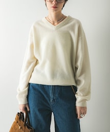 URBAN RESEARCH | ウール100 Vネックルーズソフトニット(ニット/セーター)