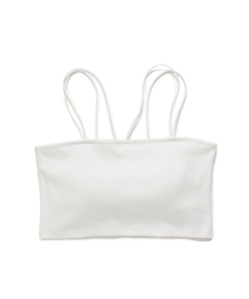 VIS（ビス）の「【選べる着丈】カップ付きWストラップキャミソール【洗える】（キャミソール・レディース・ブラック/オフホワイト・F/FS）」の17枚目の写真