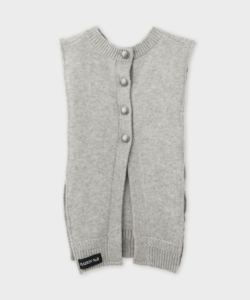 ROPE'（ロペ）の「【Ｍaison no8（メゾンエイト）】REMIXED KNIT VEST｜ニット（ニット/セーター・レディース・ライトグレー/ネイビー・F）」の6枚目の写真