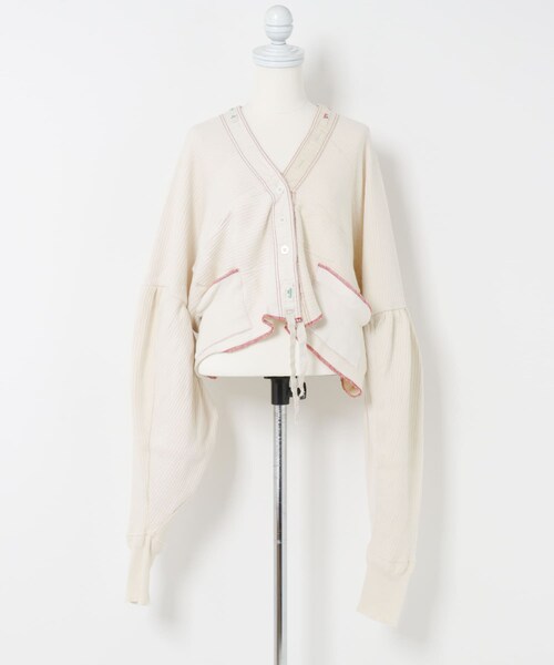 THE GOODLAND MARKET（ザグッドランドマーケット）の「77circa　make gather sleeve rib cardigan（カーディガン/ボレロ・レディース・off1/off2/off3・one）」の18枚目の写真
