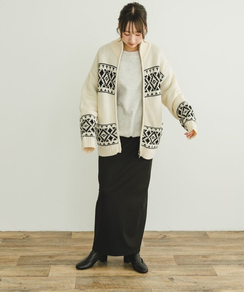 ITEMS URBANRESEARCH(アイテムズ アーバンリサーチ)の「裏起毛ポンチスカート(スカート・レディース・BLK/BRN/CHA・FREE)」の11枚目の写真