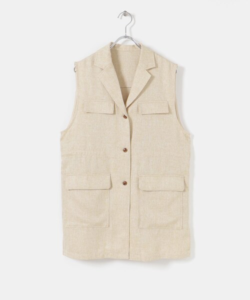 ITEMS URBANRESEARCH（アイテムズ アーバンリサーチ）の「ミリタリーベスト（ベスト・レディース・GRN/BEG/BLK・FREE）」の20枚目の写真