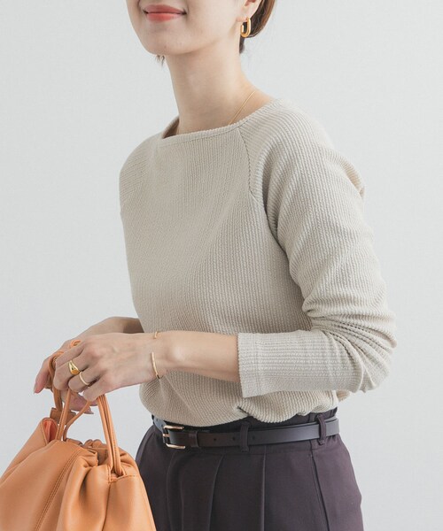 URBAN RESEARCH DOORS(アーバンリサーチドアーズ)の「スクエアネックプルオーバー(Tシャツ/カットソー・レディース・L.BEIGE/BLACK・Free)」の19枚目の写真