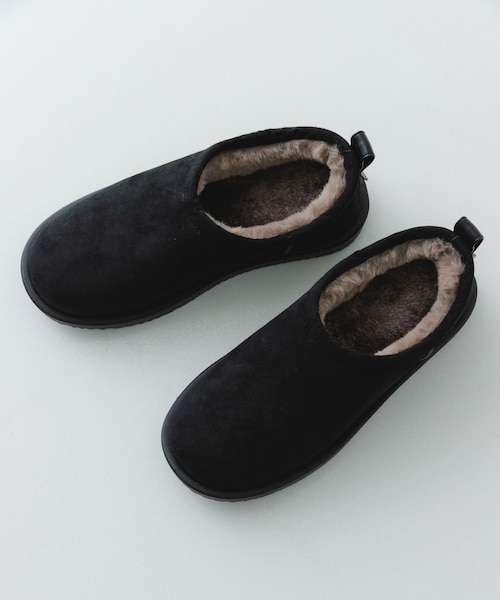 RODE SKO（ロデスコ）の「TEMPERATE　SHLOKムートン風スリッポンレインシューズ（レインシューズ・レディース・BLACK/GRAY・37/38/39）」の5枚目の写真