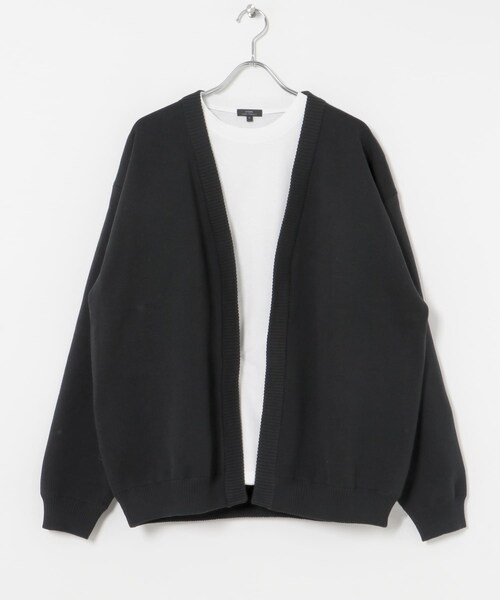 ITEMS URBANRESEARCH（アイテムズ アーバンリサーチ）の「Mウォッシャブルミラノリブカーディガンインナーセット（ニット/セーター・メンズ・BLK/BRN/KHK/BEG・M/L）」の8枚目の写真