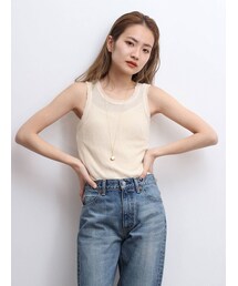Ungrid | 透かし編みニットタンクトップ(タンクトップ)