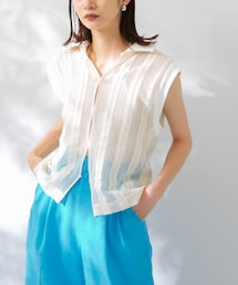 KBF | レースノースリーブポロシャツ(ポロシャツ)