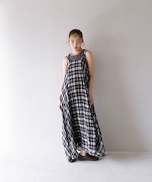 KBF | チェックプリーツキャミワンピース(ワンピース)