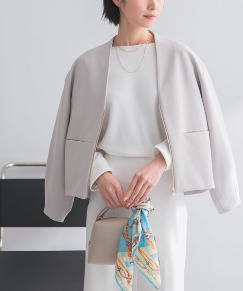 URBAN RESEARCH ROSSO（アーバンリサーチロッソ）の「ストレッチジョーゼットブラウス（シャツ/ブラウス・レディース・WHITE/GREIGE/NAVY・Free）」の16枚目の写真