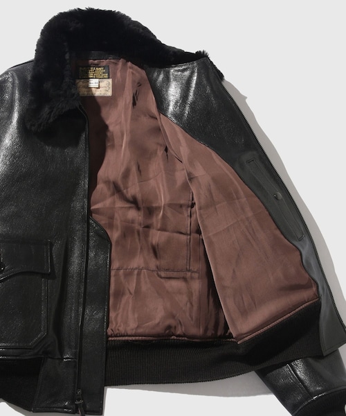 ADAM ET ROPE'(アダムエロペ)の「【BUZZ RICSONS WILLIAM GIBSON COLLECTION】BLACK G-1(ライダースジャケット・メンズ・ブラック・40/42/44)」の12枚目の写真