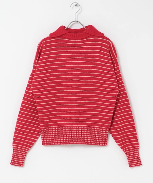 URBAN RESEARCH DOORS（アーバンリサーチドアーズ）の「L.L.Bean JAPAN EDITION　SAILOR SWEATER（ニット/セーター・レディース・IVORY/NAVY/RED・M）」の13枚目の写真