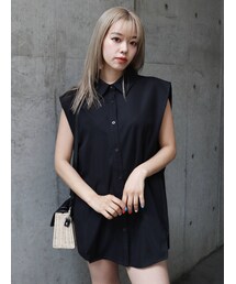 EVRIS | パワーショルダーノースリシャツ(シャツ/ブラウス)