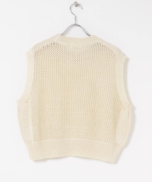 URBAN RESEARCH DOORS(アーバンリサーチドアーズ)の「FORK&SPOON ペーパーメッシュニットベスト(ベスト・レディース・BLACK/IVORY・1)」の7枚目の写真