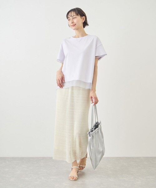 ROPE' PICNIC(ロペピクニック)の「レースアイラインプリーツスカート(スカート・レディース・ブラック/ホワイト/ブラウン・F)」の12枚目の写真